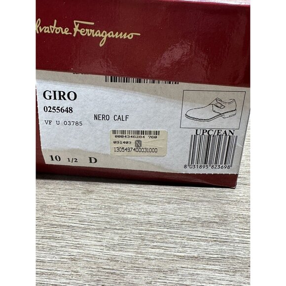 Salvatore Ferragamo Nero Calf 10.5 D Giro with box main image 5